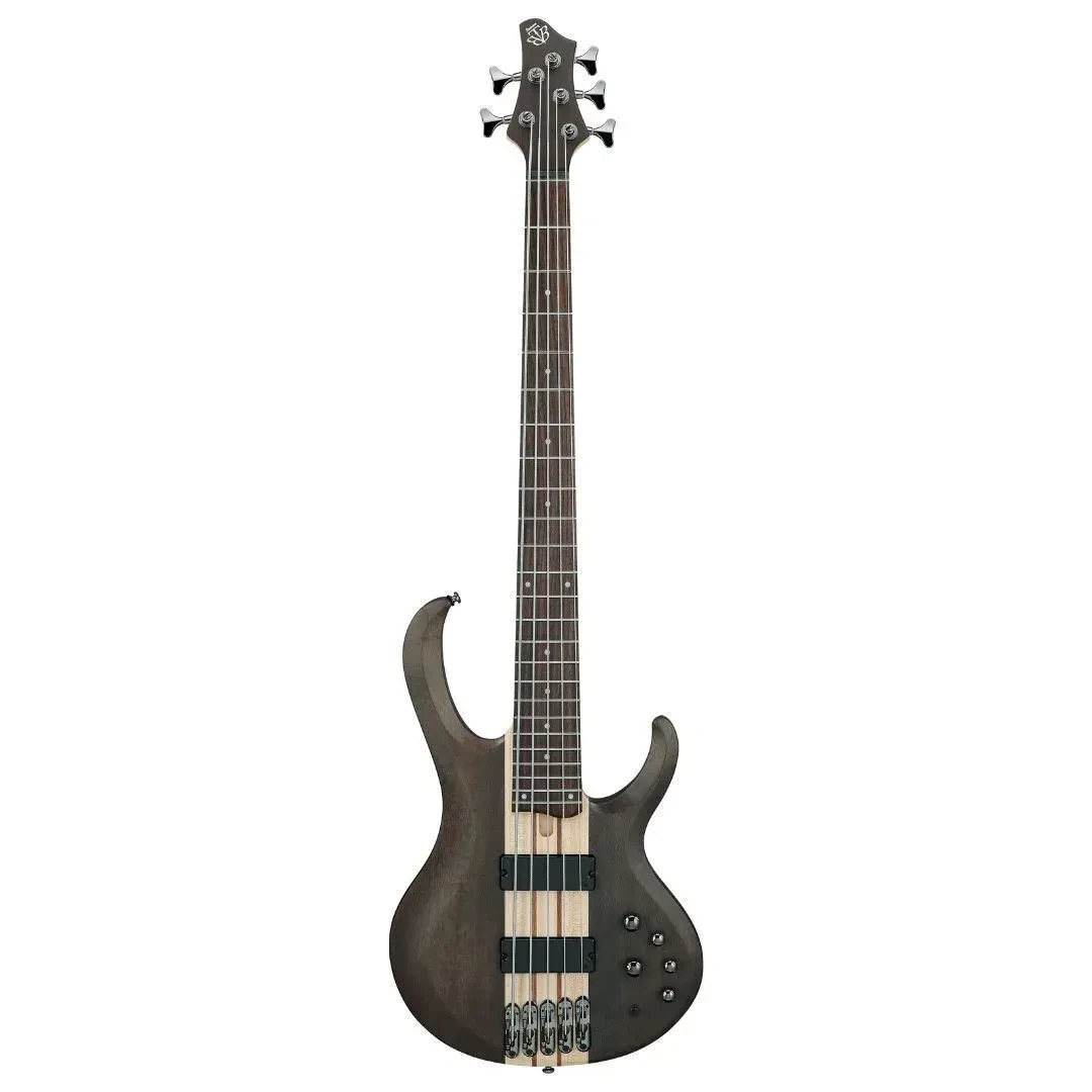 Ibanez BTB605 Standard 5 String Transparent Gray Flat Electric Bass Guitar