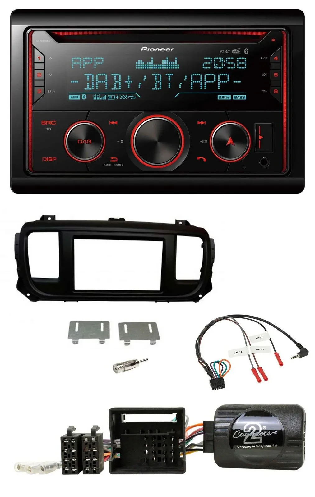 Автомагнитола Pioneer 2-DIN DAB Bluetooth USB CD для Toyota Proace