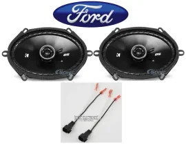 Kicker 6x8" Front Factory Speaker Replacement w/ Harness For 2007 Ford Mustang