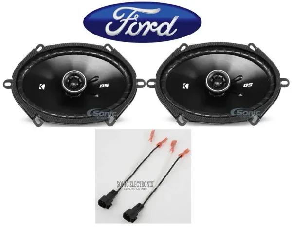 Kicker 6x8" Front Factory Speaker Replacement w/ Harness For 2007 Ford Mustang
