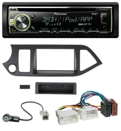 Автомагнитола для Kia Picanto (с 2011) Pioneer DAB, USB, MP3, AUX, CD, поддержка Start-Stop