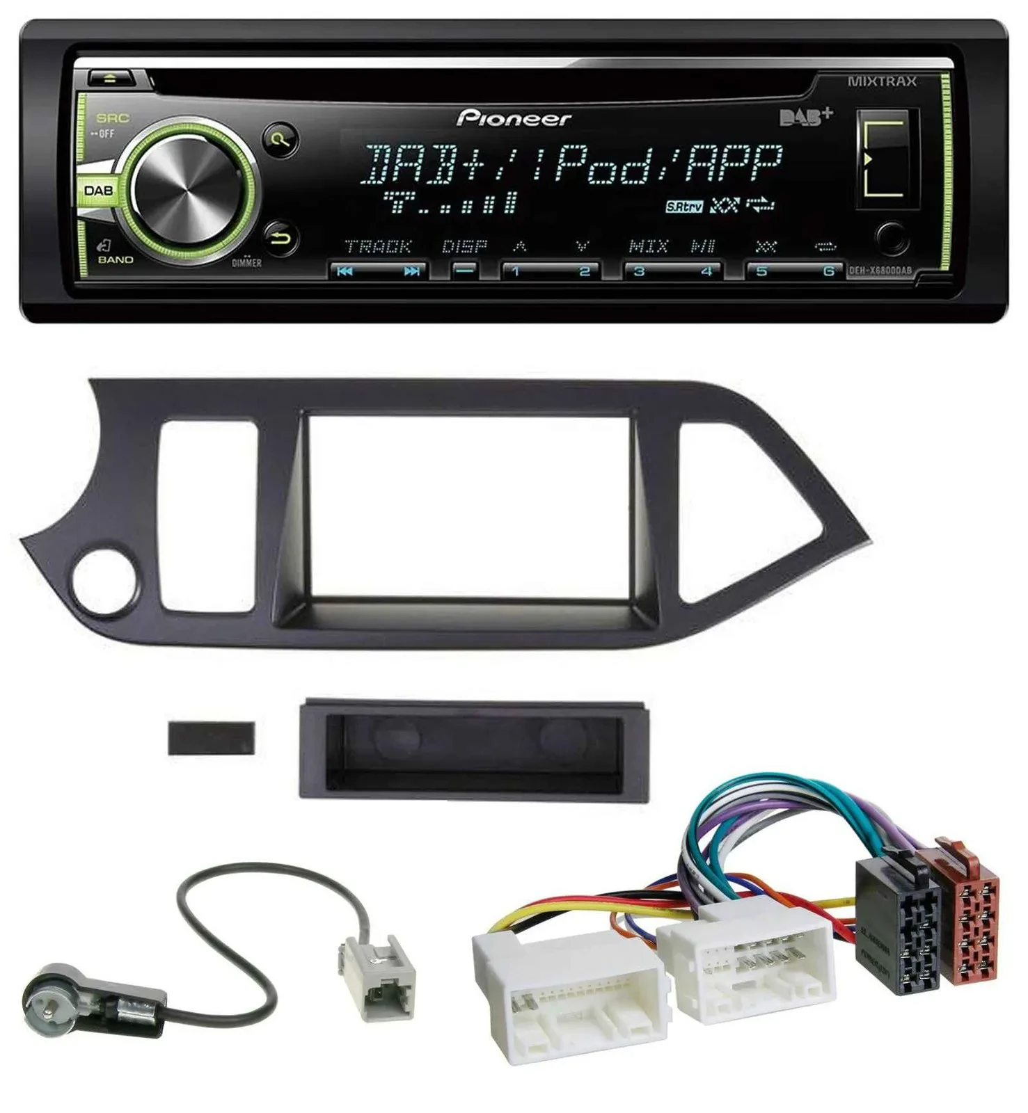 Автомагнитола для Kia Picanto (с 2011) Pioneer DAB, USB, MP3, AUX, CD, поддержка Start-Stop