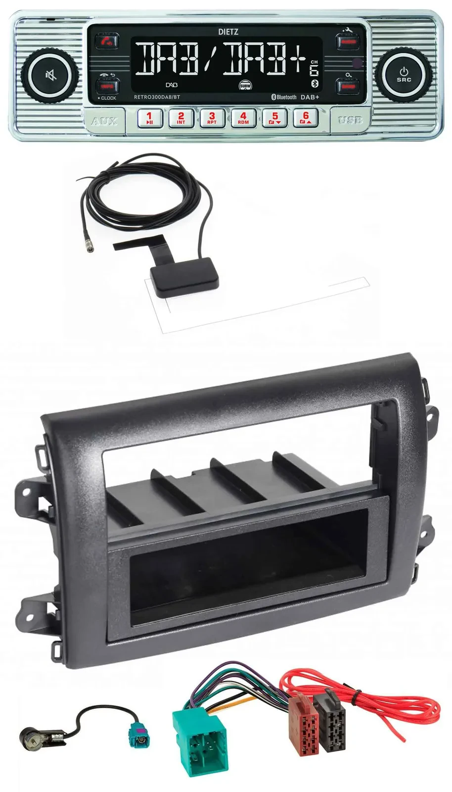 Автомагнитола Dietz Bluetooth USB MP3 DAB для Fiat Ducato (Series 8, с 2021)