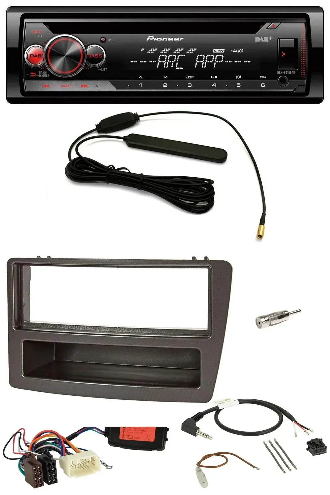 Автомагнитола Pioneer CD/USB, DAB, MP3, антрацит, для Honda Civic 2004–2006, совместима с кнопками на руле