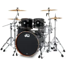 Барабанная установка DW Collector's Series (набор, 4 шт.) клен/махагон, 22x18, 10x8, 12x9, 14x16, черный глянец