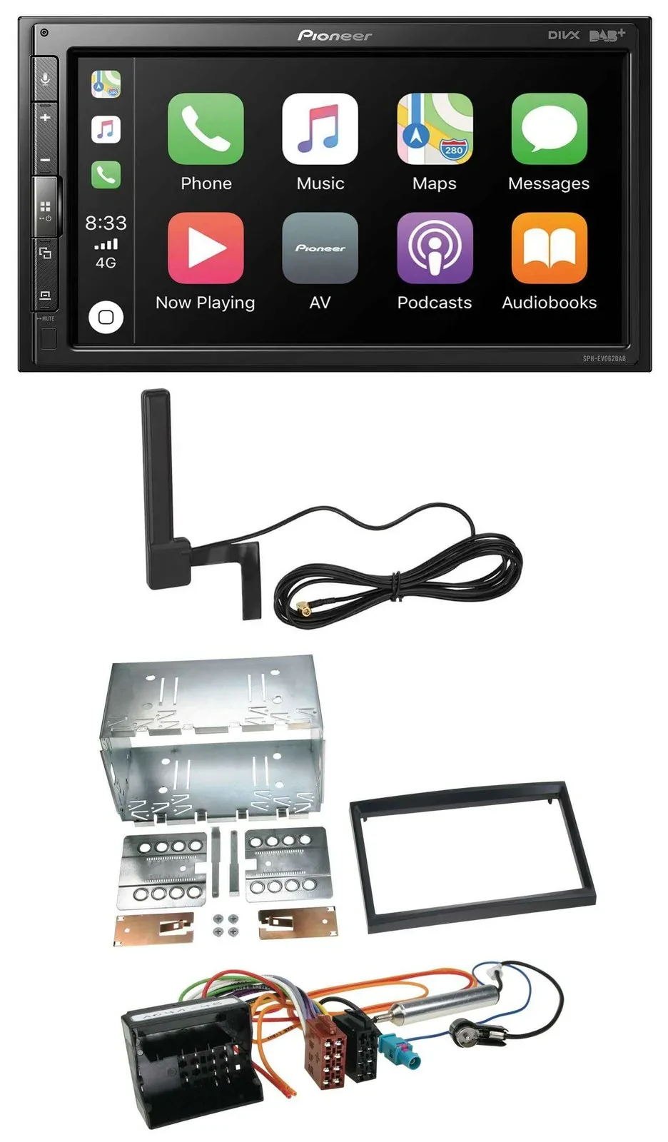 Автомагнитола для Citroen Berlingo/C2/C3/Jumpy Pioneer 2-DIN, Bluetooth, DAB, USB, MP3