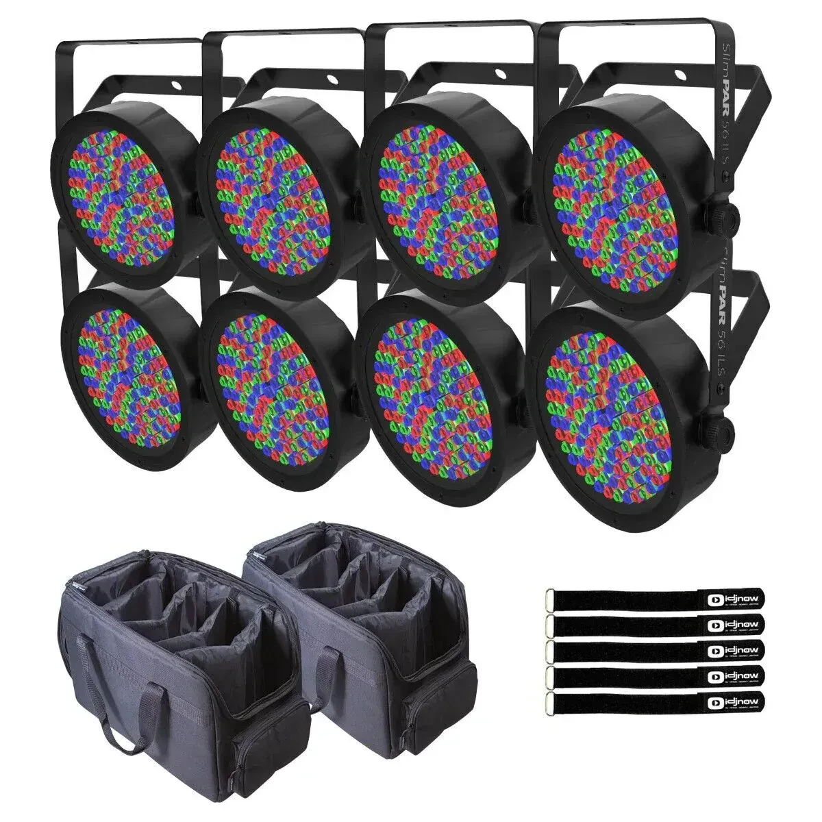 Светодиодный прибор Chauvet DJ SlimPAR 56 ILS RGB LED с чехлом (8 штук)