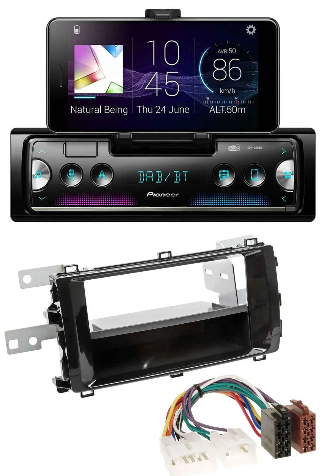 Автомагнитола Pioneer USB MP3 Bluetooth DAB для Toyota Auris (с 2013), черная