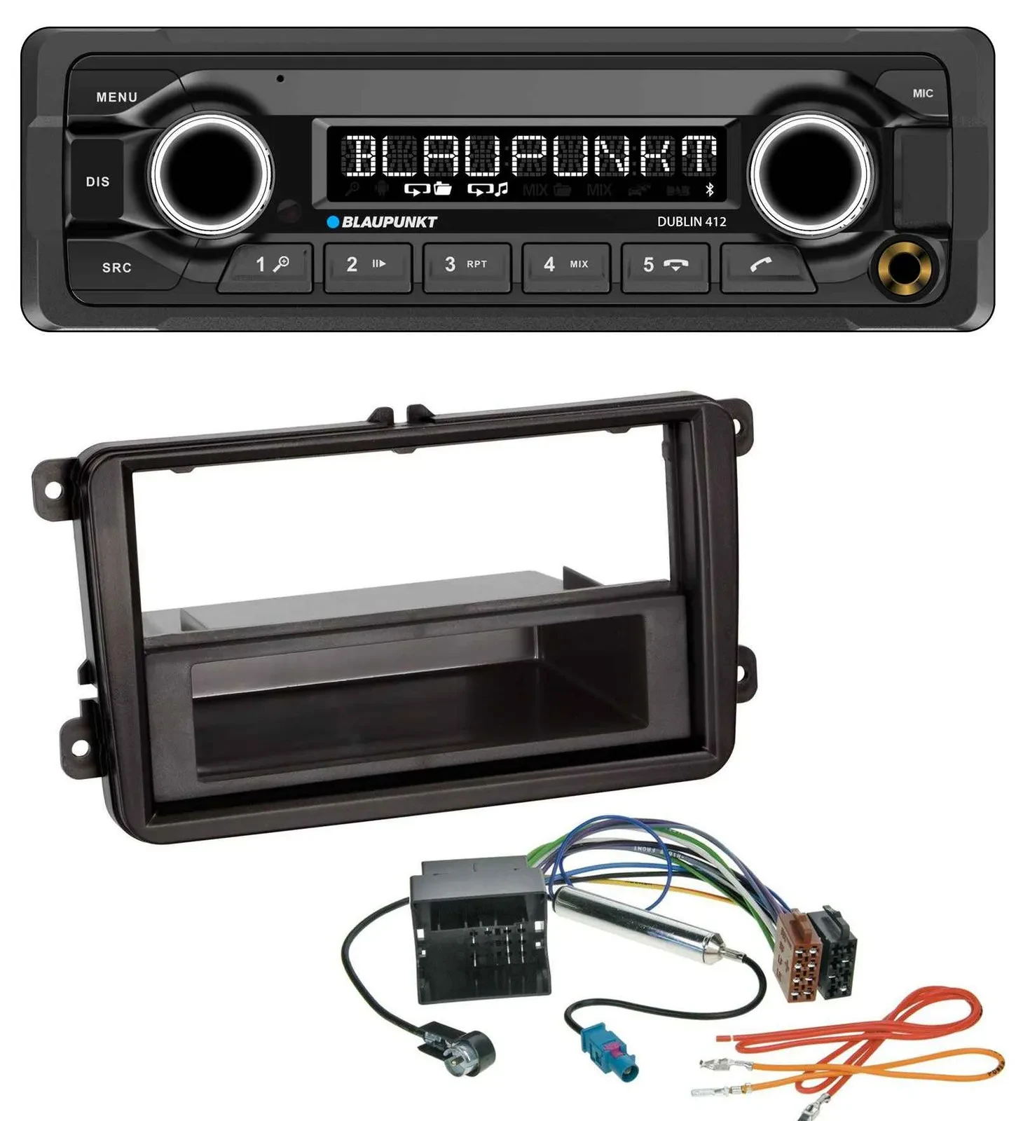 Автомагнитола для VW Sharan (2010+), Tiguan (2007+) Blaupunkt MP3, Bluetooth, USB, AUX