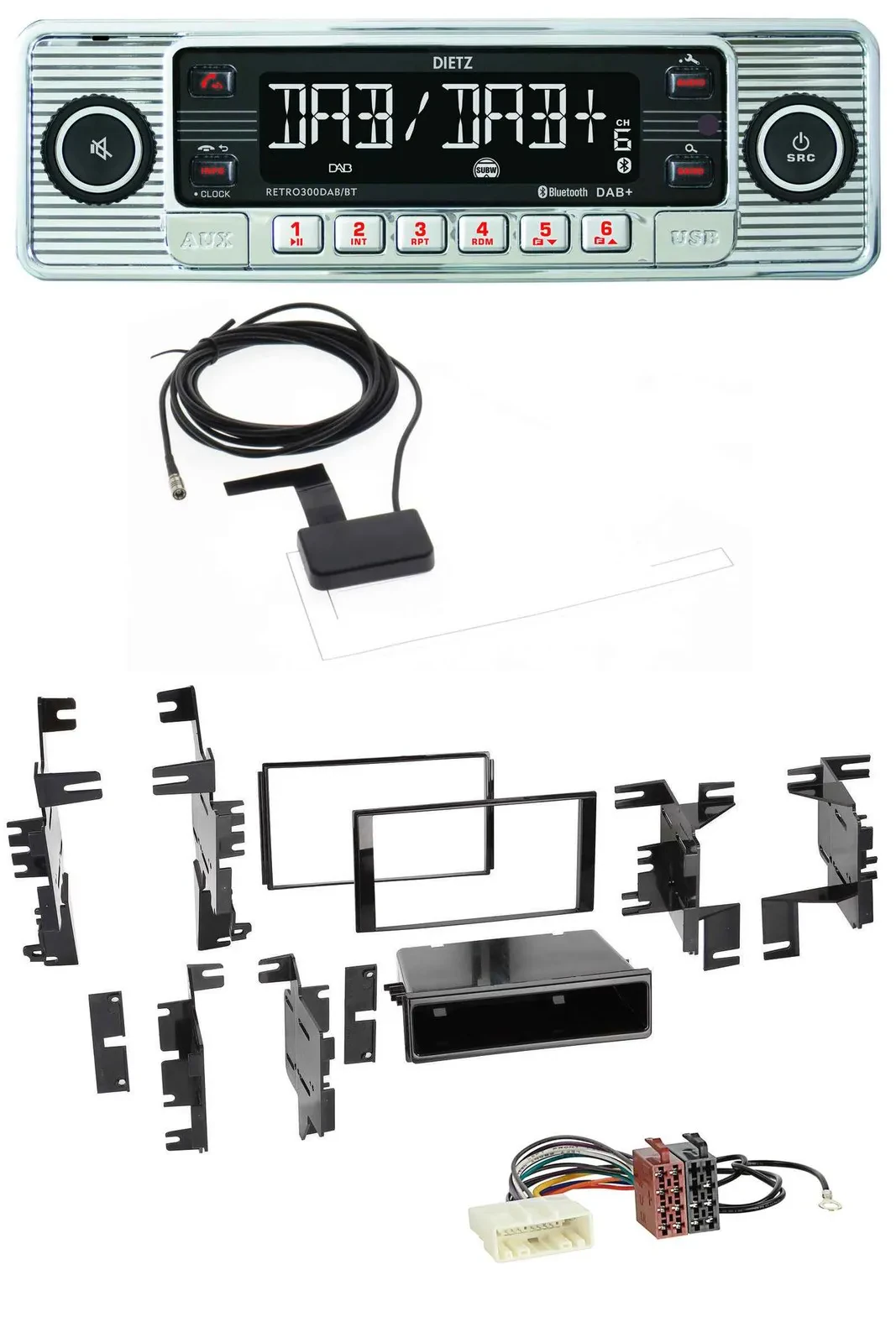 Dietz Bluetooth USB MP3 DAB Autoradio für Nissan Cube ab 09 Frontier ab 13 Juke