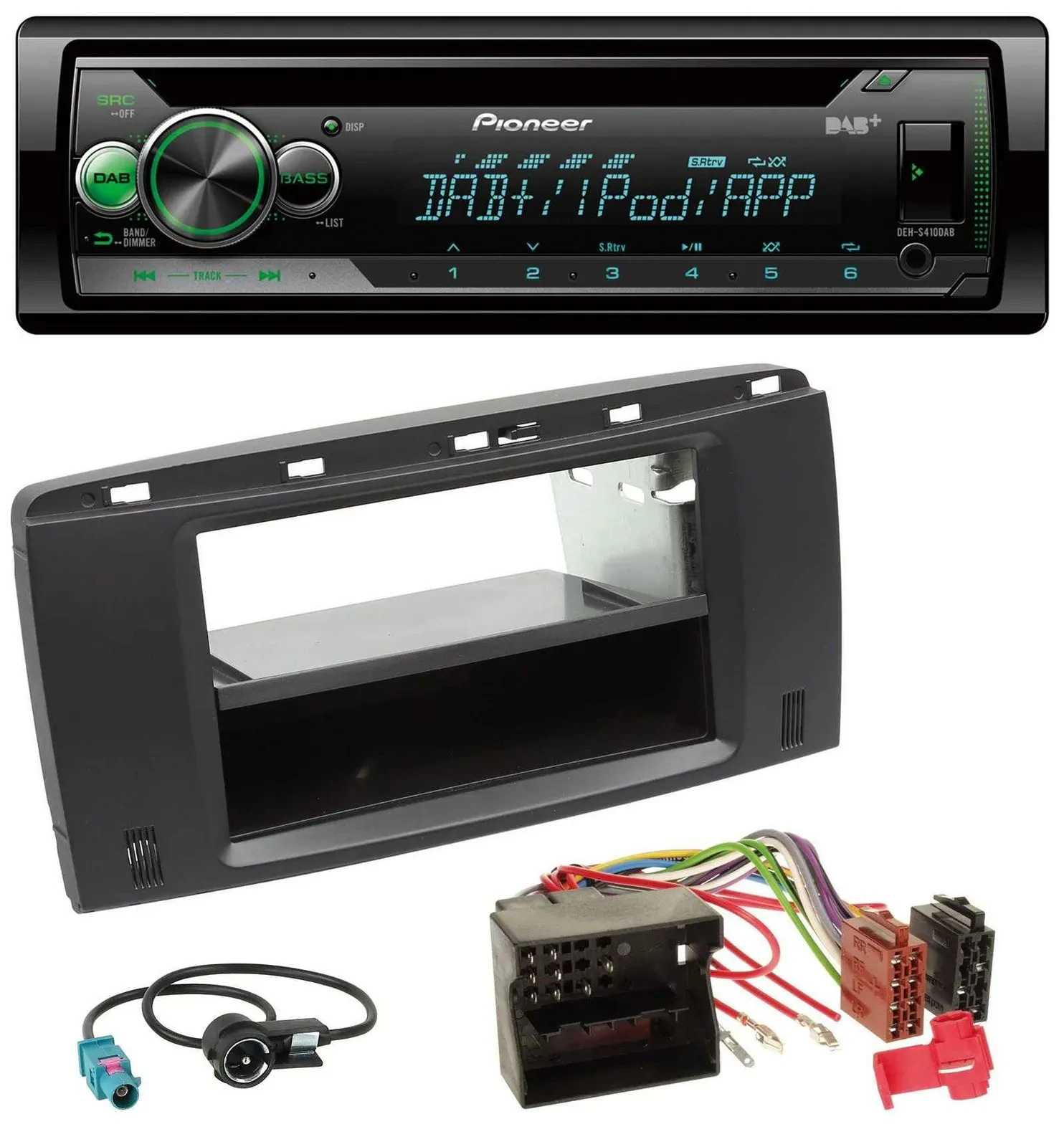 Pioneer USB MP3 DAB AUX CD Autoradio für Mercedes R-Klasse (W251, 05-12)