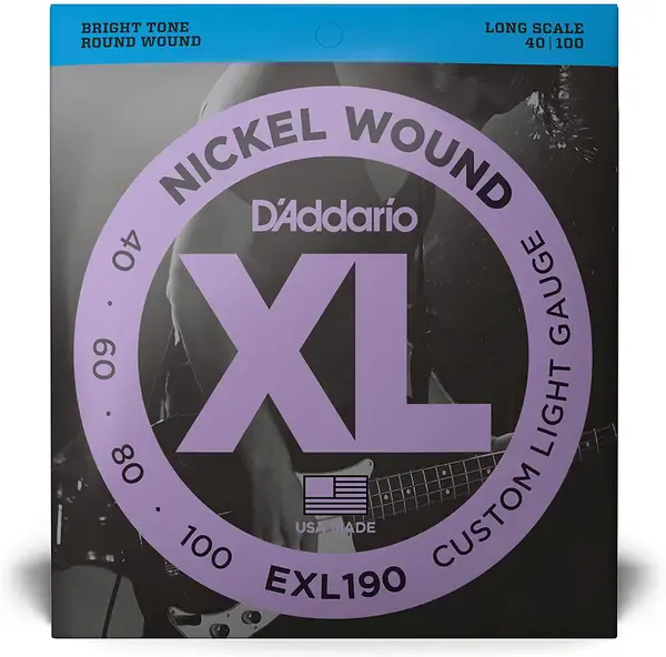 Струны для бас-гитары D'Addario EXL190 40-100