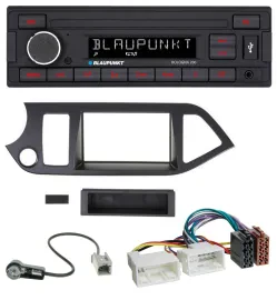 Blaupunkt MP3 AUX USB 1DIN Autoradio für Kia Picanto ab 2011 Start-Stop