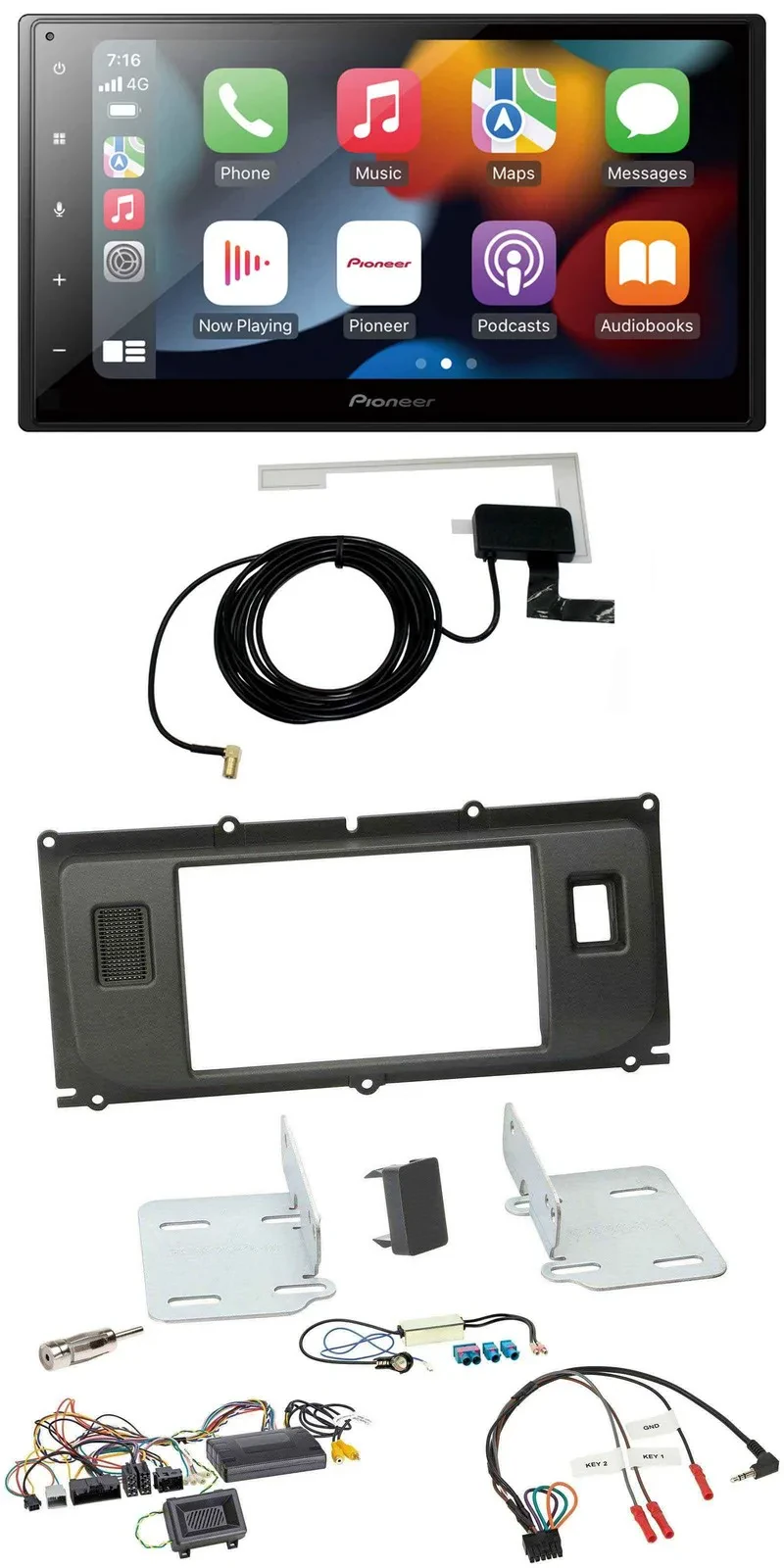Автомагнитола для Land Rover Evoque Pioneer 2-DIN USB Bluetooth DAB