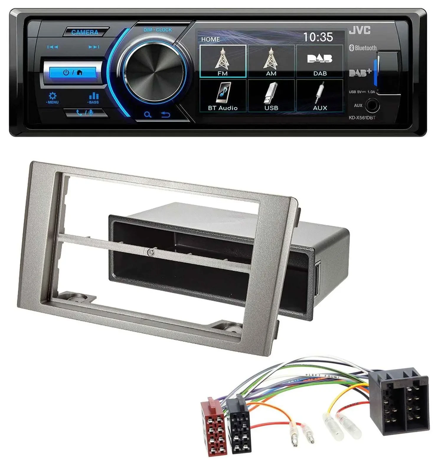JVC Bluetooth MP3 USB DAB Autoradio für Iveco Daily (2006-2014) silber