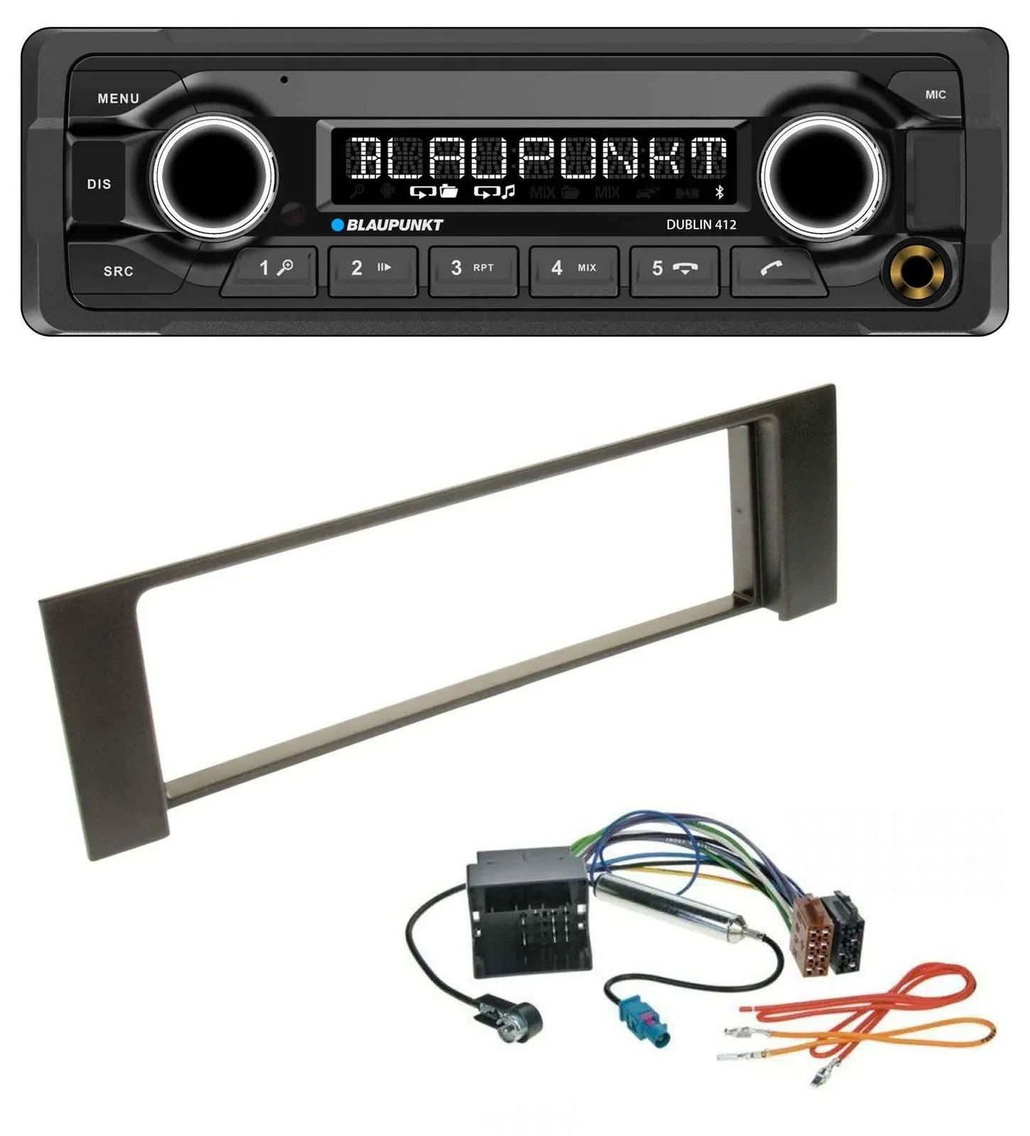 Blaupunkt MP3 Bluetooth USB AUX Autoradio für Audi A4 00-04 B6 Quadlock Fakra