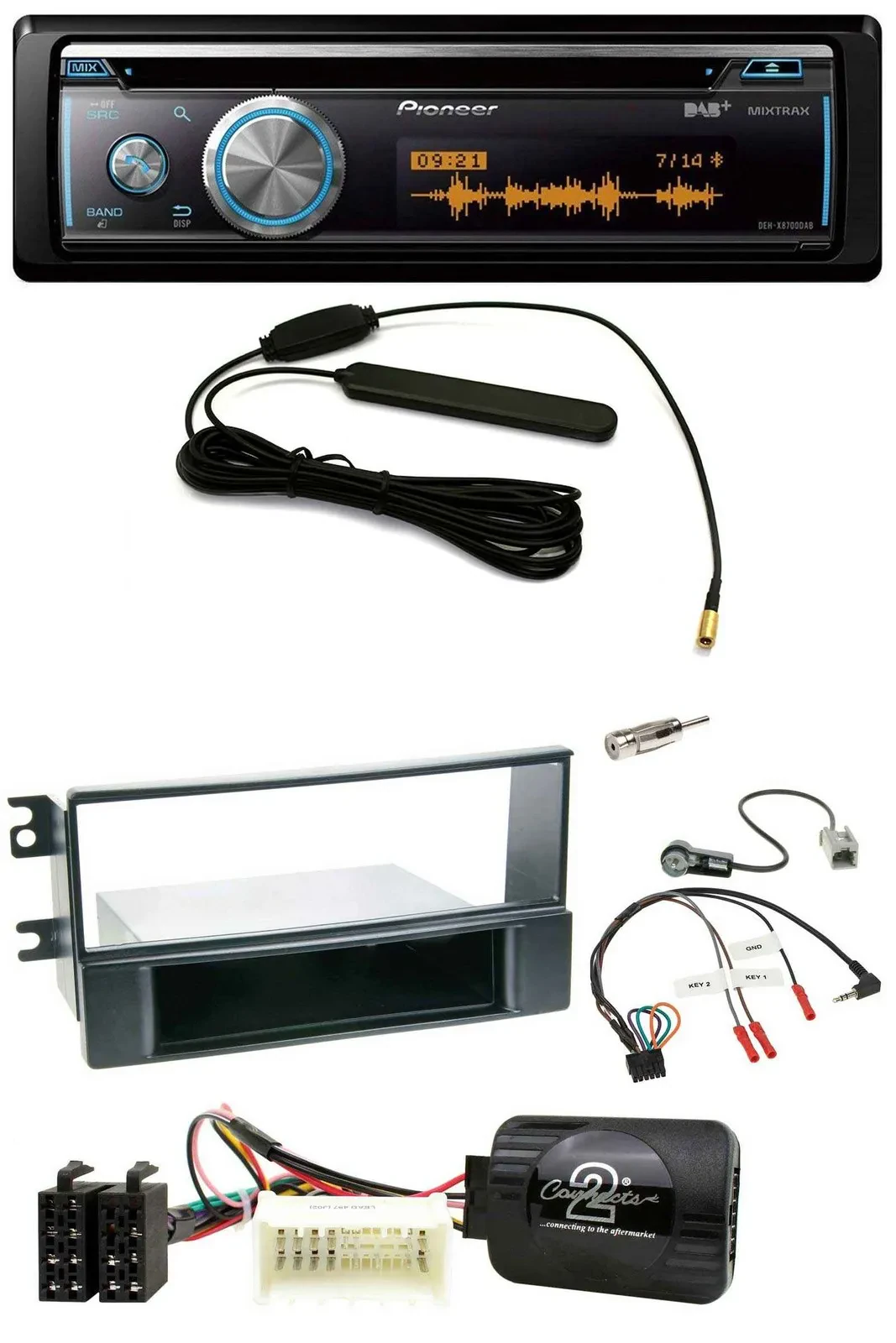 Pioneer CD USB Bluetooth DAB Lenkrad Autoradio für Kia Sportage II 2008-2010