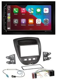 ESX 2DIN DAB USB MP3 Bluetooth Autoradio für Toyota Aygo Peugeot 107 Citroen C1