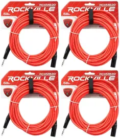 Коммутационный кабель Rockville RCXMB30-R Red 9 м (4 штуки)