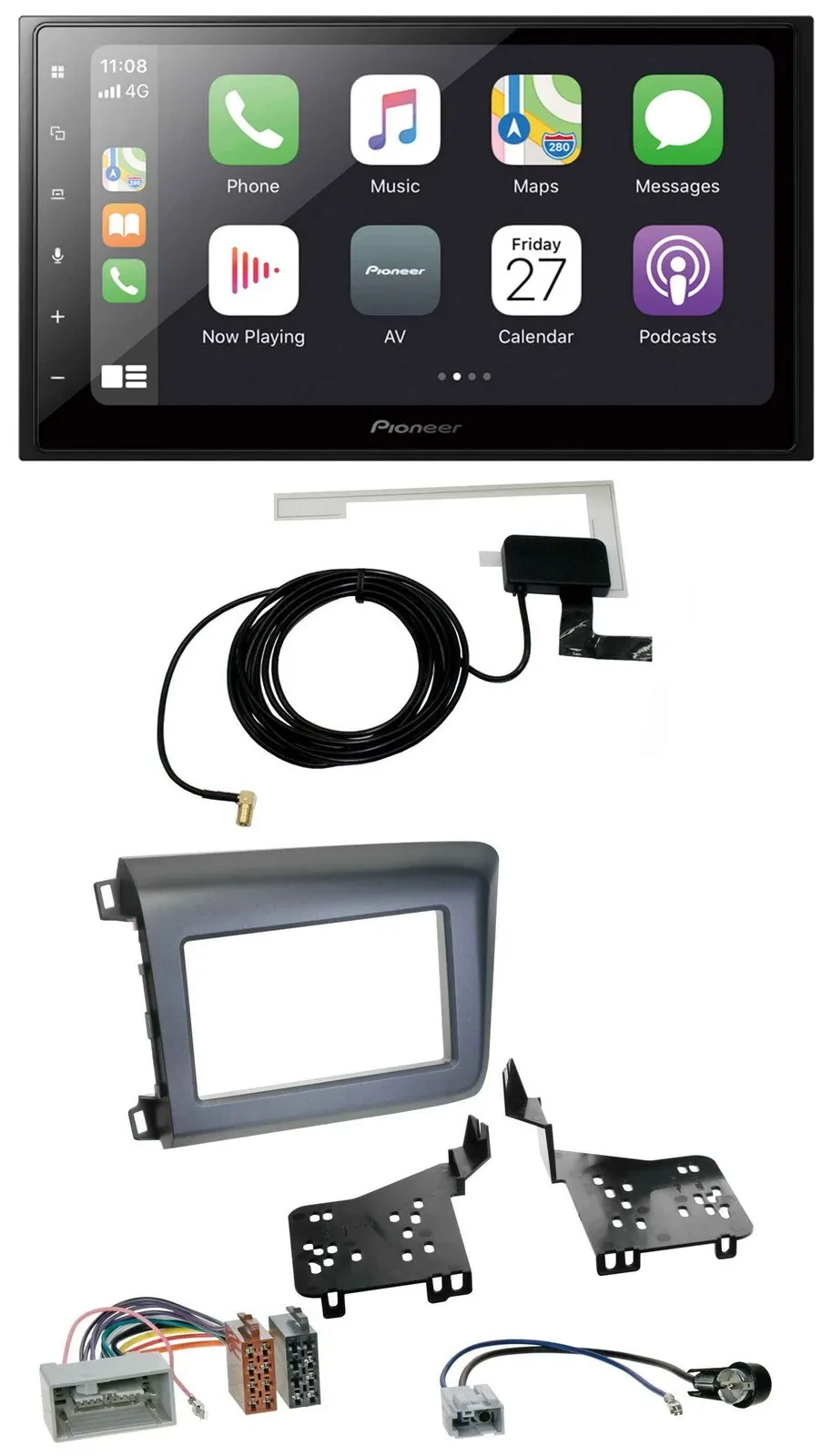 Автомагнитола для Honda Civic (US) Pioneer 2DIN Bluetooth DAB USB MP3