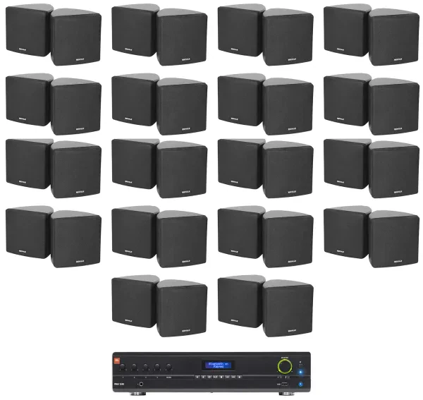 Настенная акустика JBL Cube 70v Black с усилителем (36 штук)