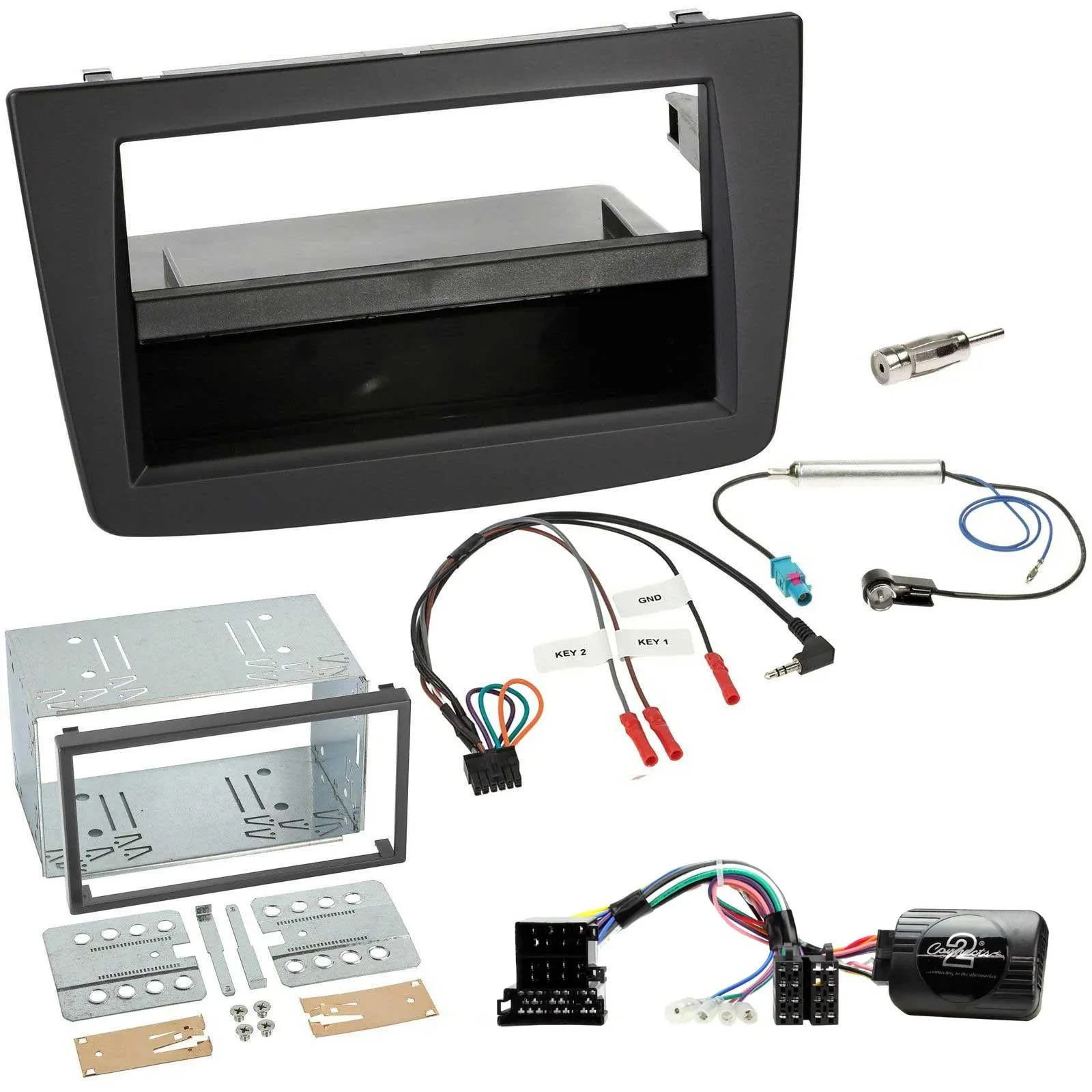 Radioset Lenkradadapter Doppel DIN Autoradio für Alfa Romeo Mito 08-14 schwarz