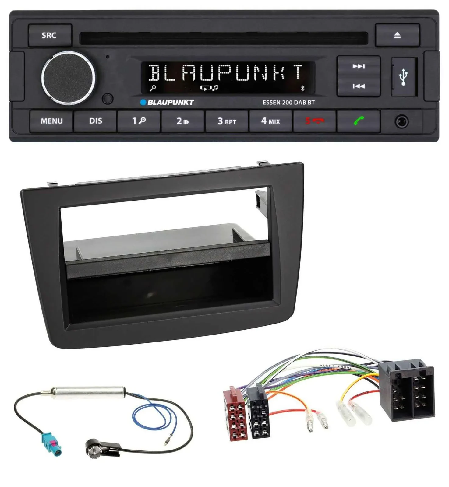 Автомагнитола для Alfa Romeo Mito (955) 2008–2014 Blaupunkt USB/MP3/Bluetooth/DAB, CD, ISO