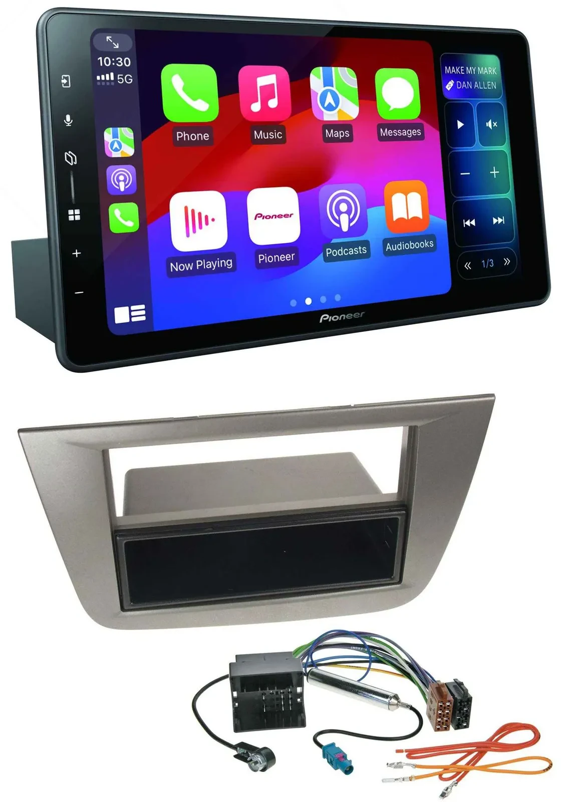 Pioneer Bluetooth DAB MP3 USB Autoradio für Seat Altea Toledo ab 05 Anthrazit-me