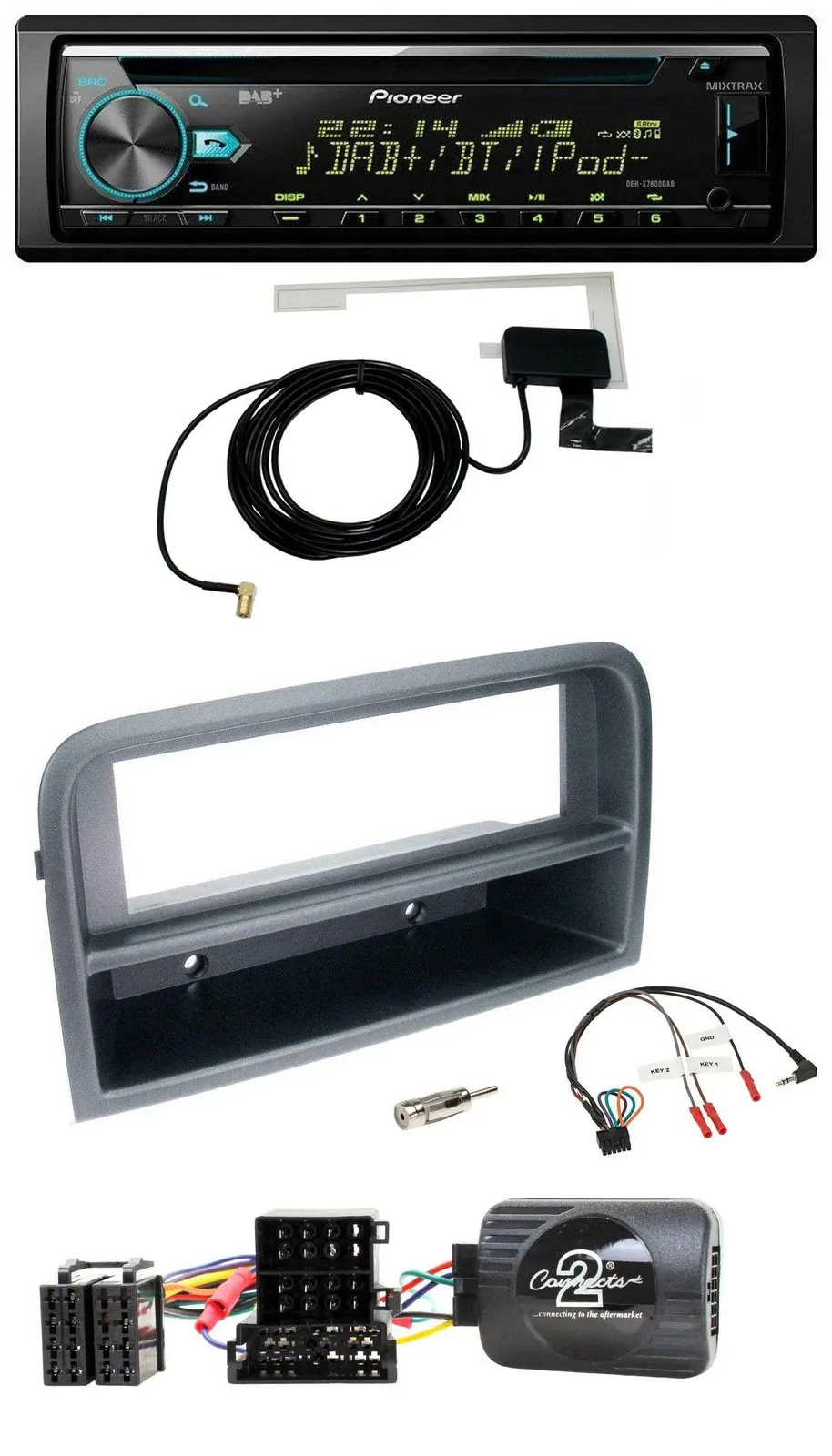 Pioneer MP3 Lenkrad CD USB DAB Autoradio für Fiat Croma 2005-2010