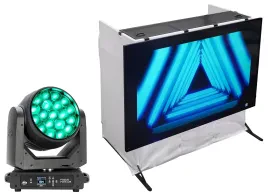 American DJ Focus Flex L19 RGBL DMX Pixel FX Moving Head Light+Facade w/TV Mount