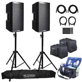 Alto Professional TS312 12" Powered Speaker 2-Pack with Stands & Bags