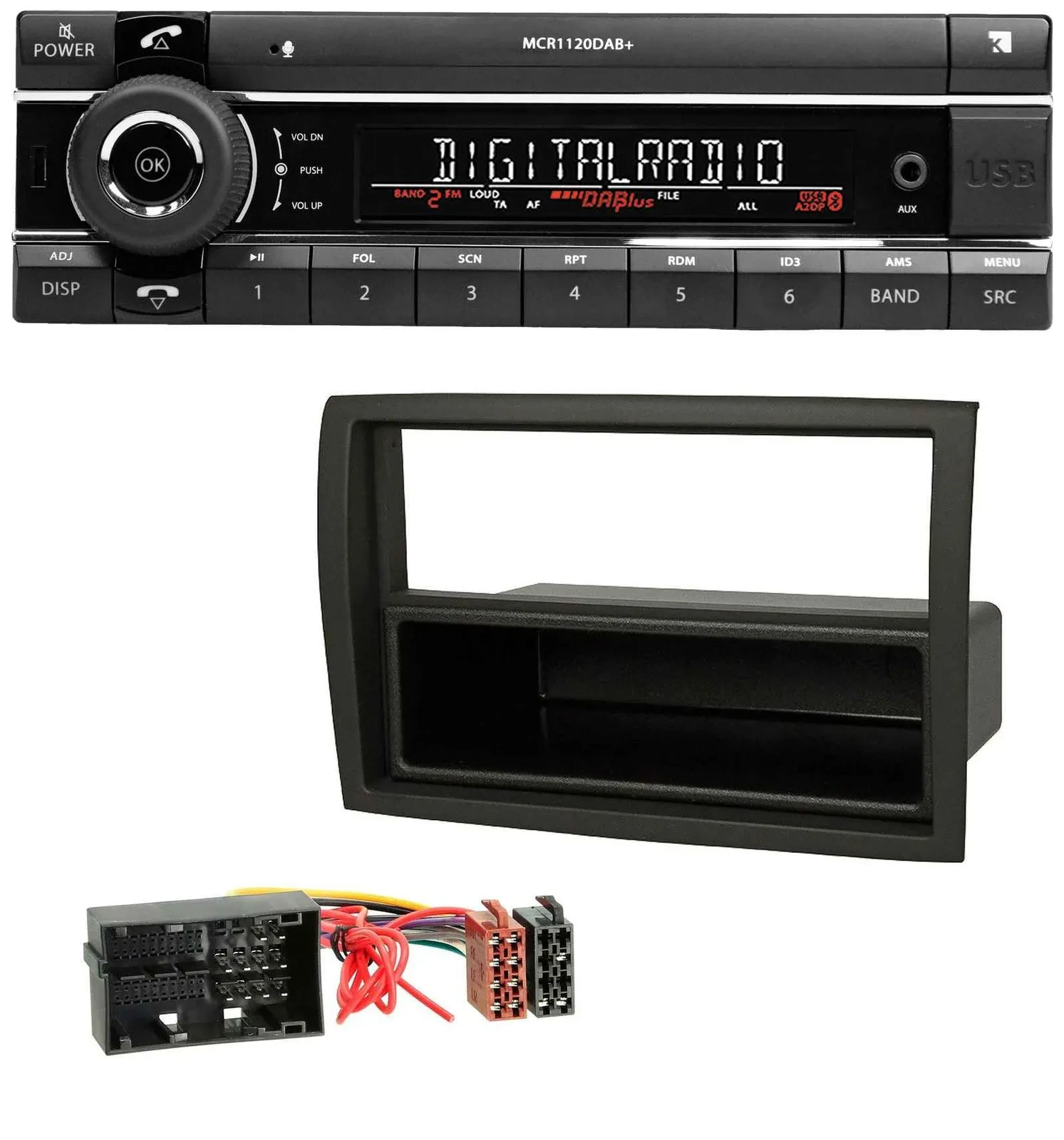 Kienzle Bluetooth MP3 USB DAB Autoradio für Fiat Ducato Citroen Jumper Peugeot B