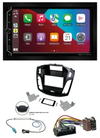 Автомагнитола для Ford Focus 2014–2018 ESX 2-DIN DAB USB MP3 Bluetooth черный