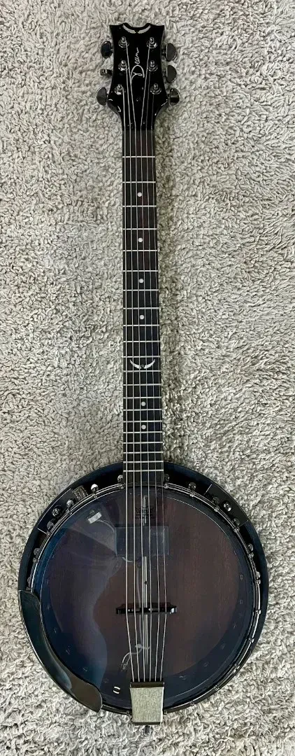 Dean Backwoods 6 Banjo Acoustic/Electric with Pickup in Black Chrome - BW6E BC