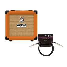 Orange Amps PPC108 20W 1 x 8 Inch Speaker Guitar Cabinet with Cable Bundle