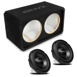 Корпус для сабвуфера NVX NE102S на 2×10", закрытый, 3/4" MDF, с 10" shallow subwoofer