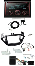 Автомагнитола Pioneer 2-DIN DAB USB CD Bluetooth для Opel Adam (с 2013) и Corsa с поддержкой кнопок на руле