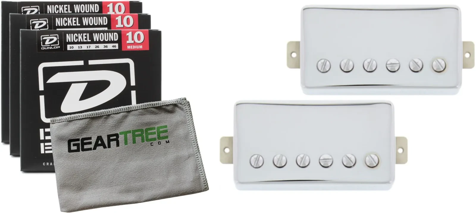 Звукосниматель для электрогитары TV Jones Starwood Humbucker хромированная крышка (набор) с струнами
