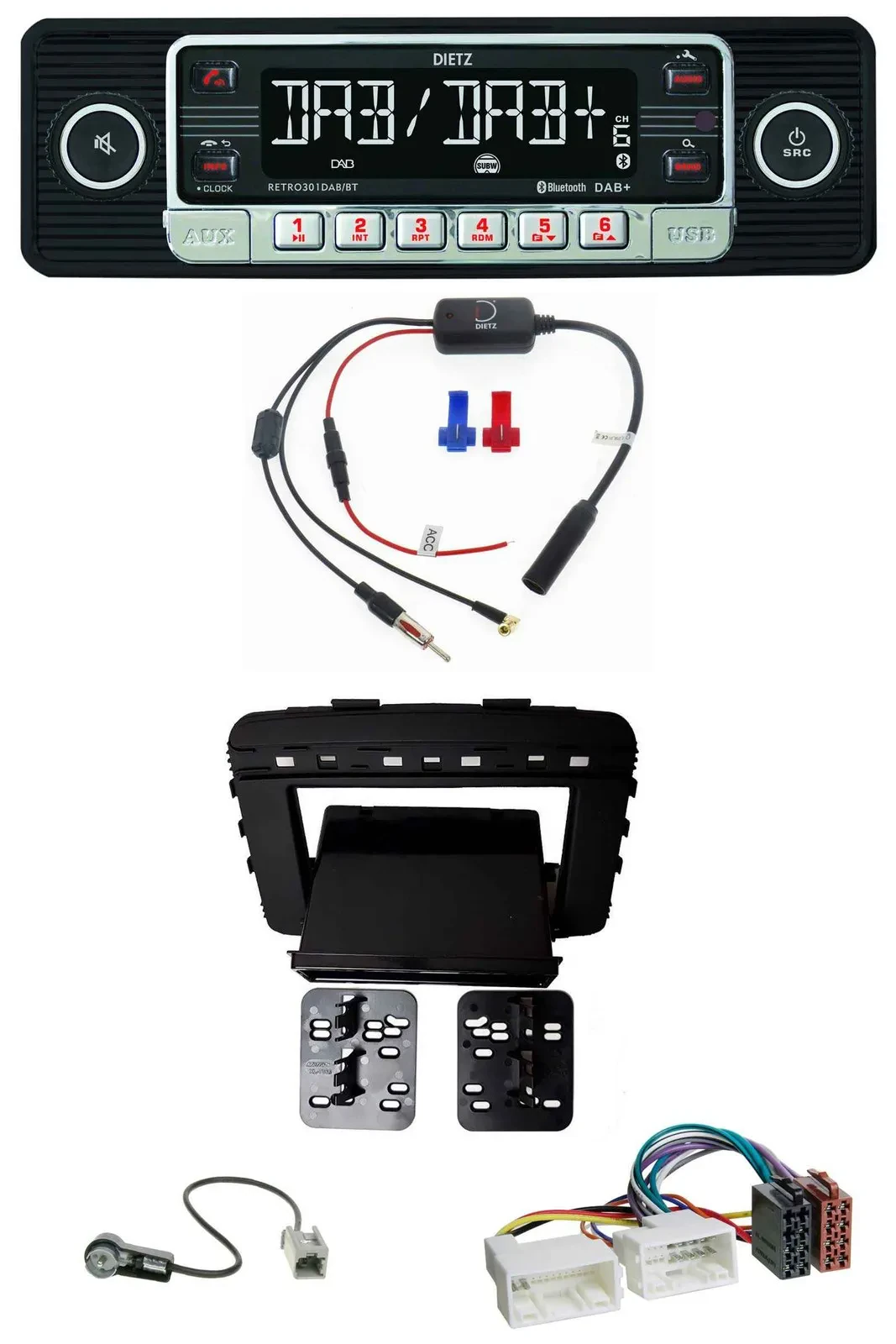 Dietz MP3 DAB Bluetooth USB Autoradio für Kia Sorento (UM, ab 03/2015)