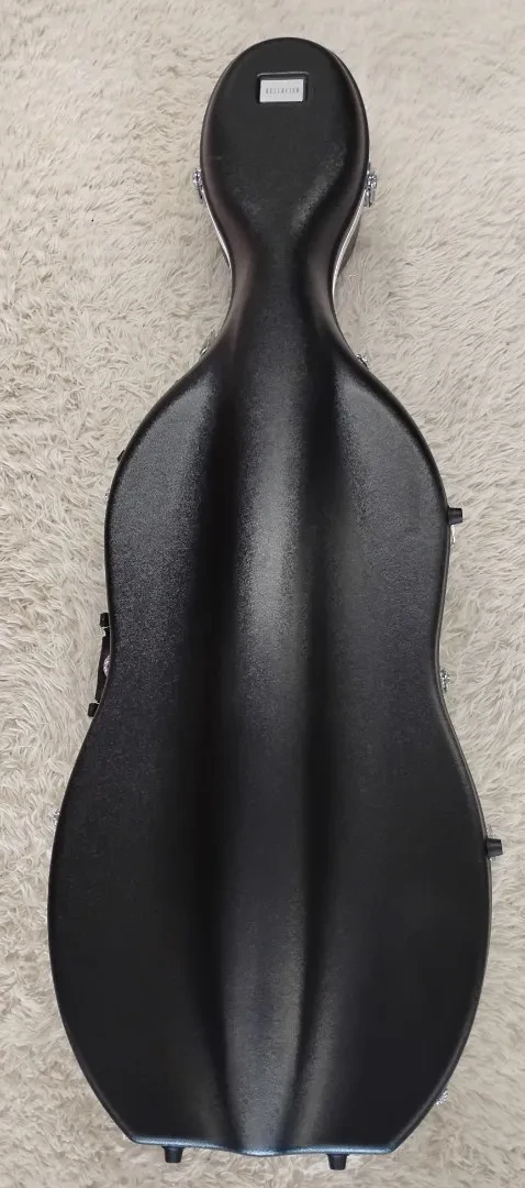 Bellafina ABS Plastic Molded Lightweight Cello Case with Wheels 3/4 Size - Blem