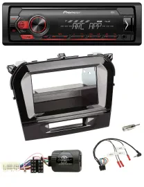 Автомагнитола Pioneer 1DIN DAB USB для Suzuki Vitara (с 2015), черный (piano black)