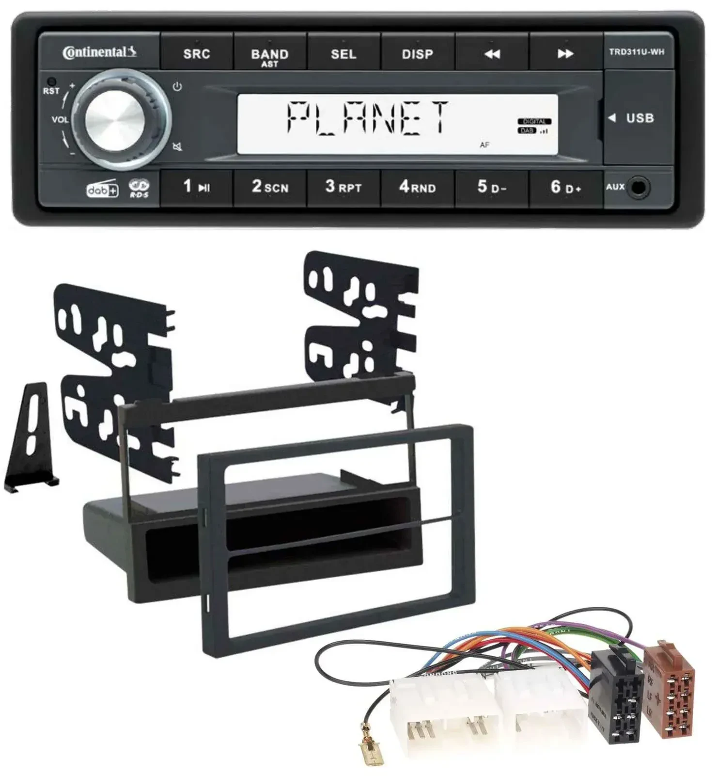 Continental MP3 AUX USB DAB 1DIN Autoradio für Mazda 626 (99-00) / MPV (96-99)