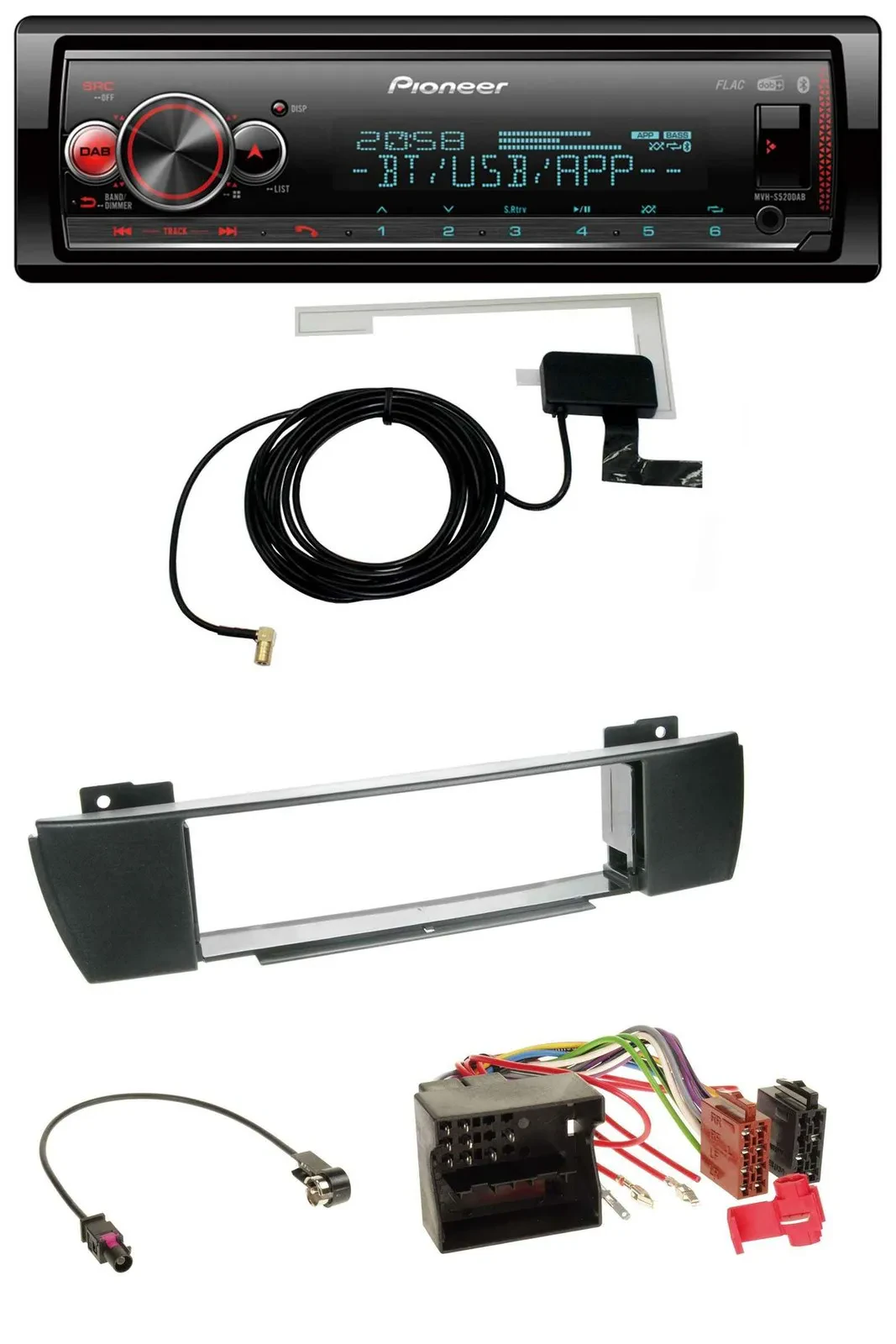 Pioneer Bluetooth DAB USB MP3 Autoradio für BMW X3 (bis 2007)