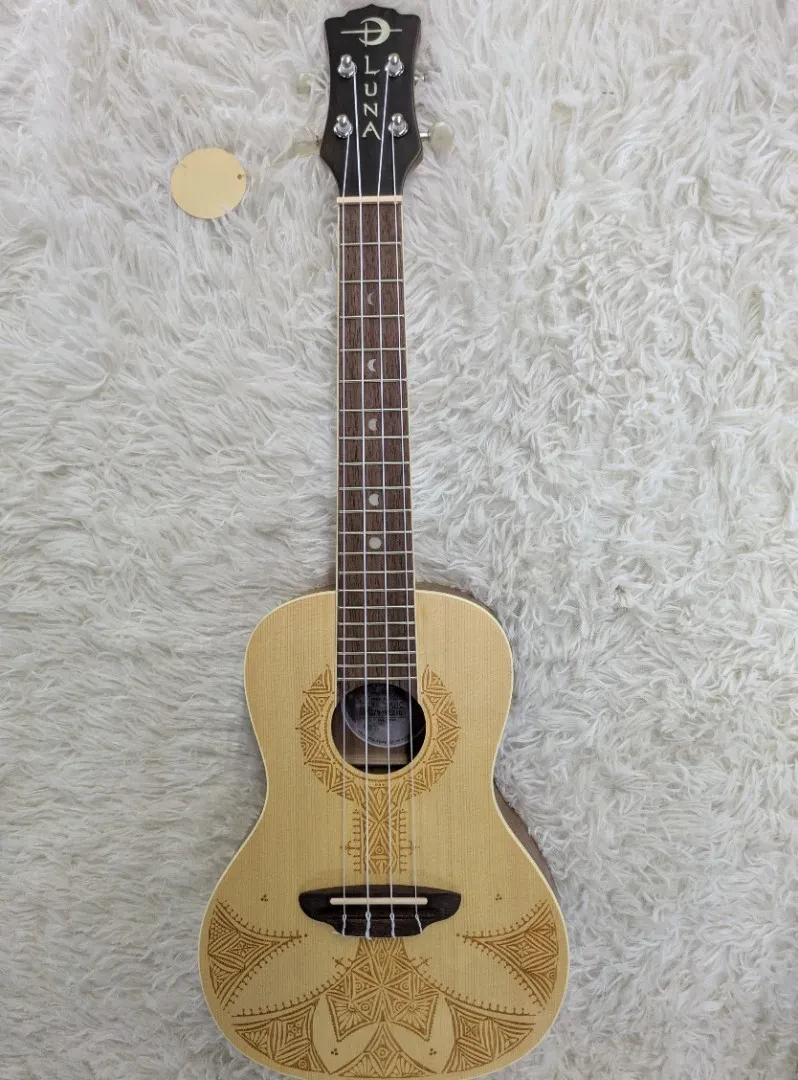 Luna Guitars Luna UKE SAH C Sahara Spruce Concert Size Ukulele w/Gig Bag