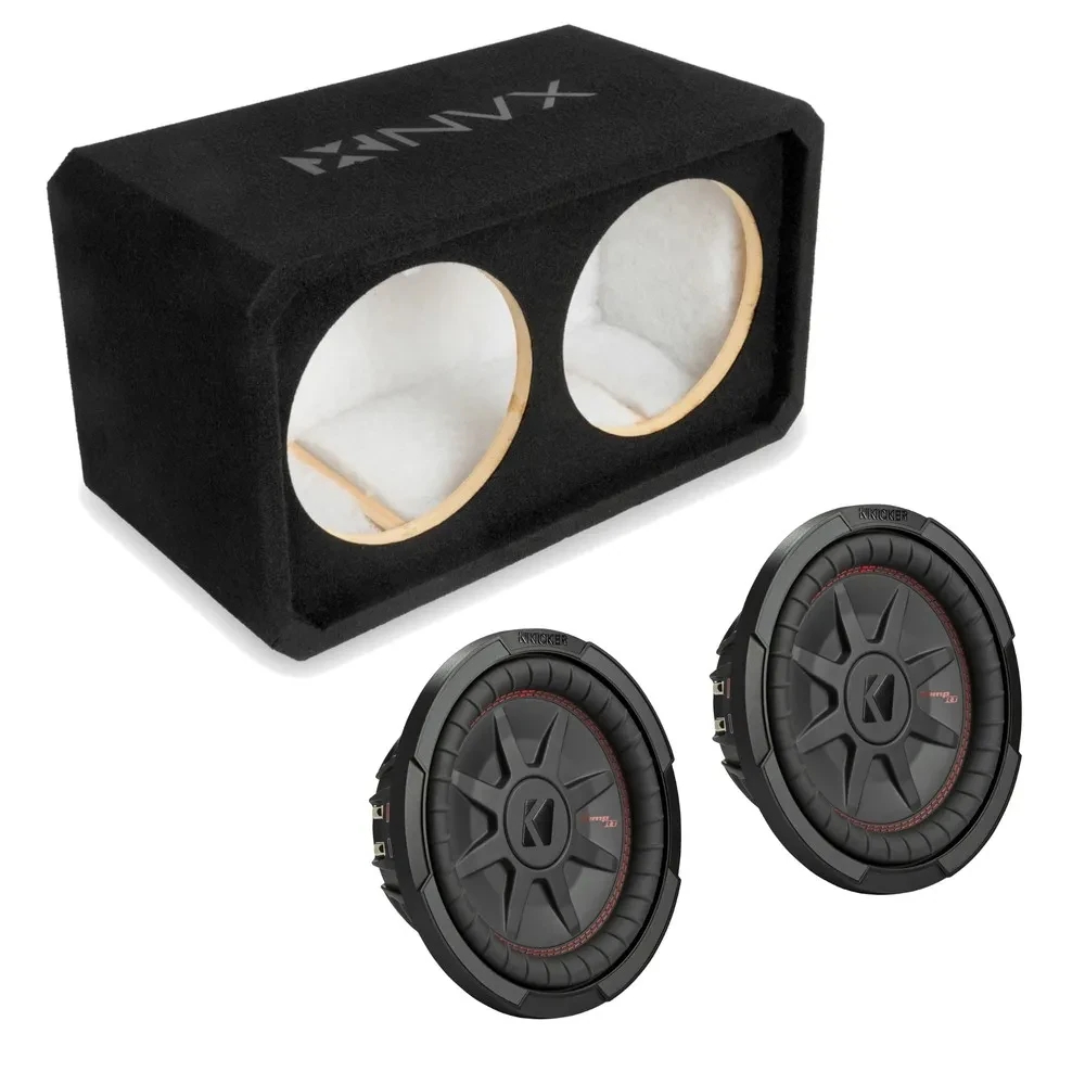 Сабвуфер пассивный NVX NE102S 2x10", закрытый, 3/4" MDF, с CompRT Shallow Subwoofer