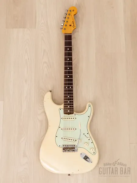 Электрогитара Fender Custom Shop 1963 Stratocaster SSS Journeyman Relic Olympic White w/case USA 2015