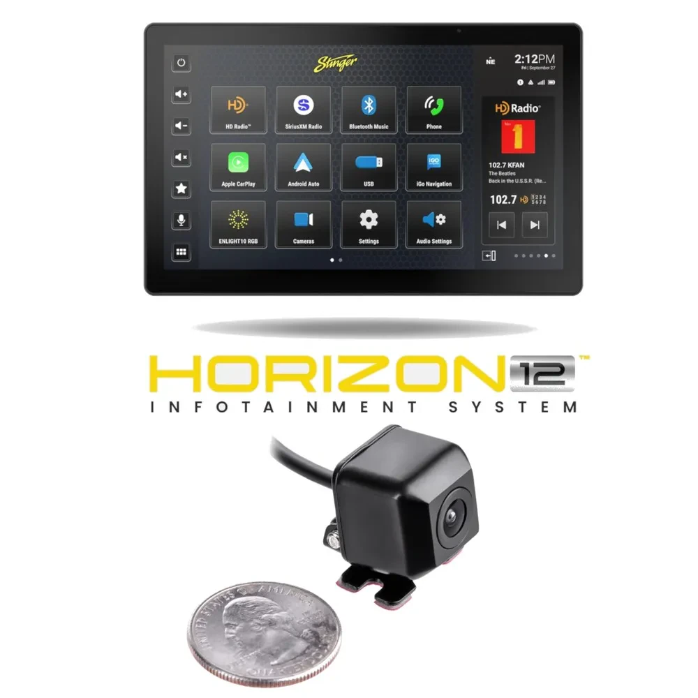 Stinger HORIZON12 iX212 Multimedia Receiver w/ 50% Off NVX XCADJ1 Backup Cam