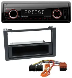 Blaupunkt SD USB 1DIN MP3 AUX Autoradio für Saab 9.3 (ab 2006)