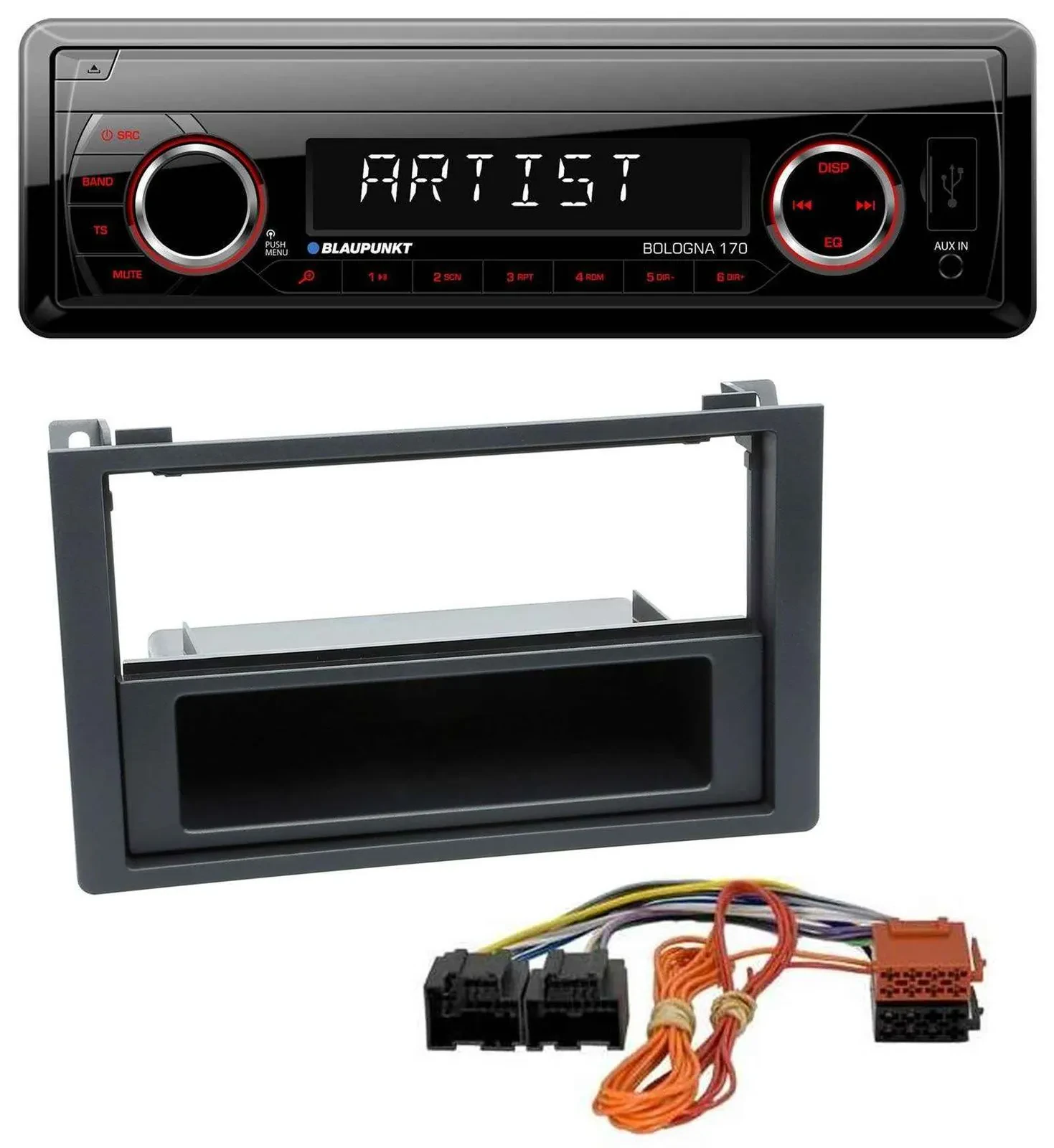 Blaupunkt SD USB 1DIN MP3 AUX Autoradio für Saab 9.3 (ab 2006)