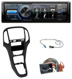 JVC Bluetooth MP3 USB DAB Autoradio für Opel Astra J ab 2009 Perl schwarz